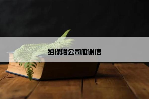 给保险公司感谢信