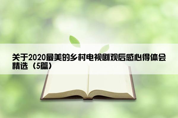 关于2020最美的乡村电视剧观后感心得体会精选（5篇）