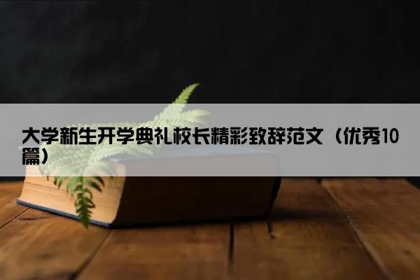 大学新生开学典礼校长精彩致辞范文（优秀10篇）