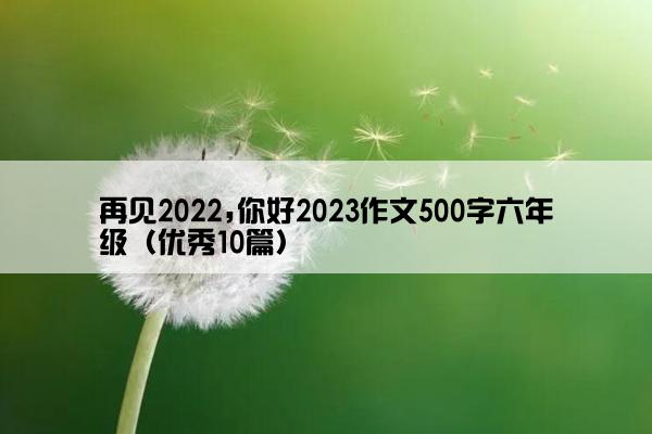 再见2022,你好2023作文500字六年级（优秀10篇）