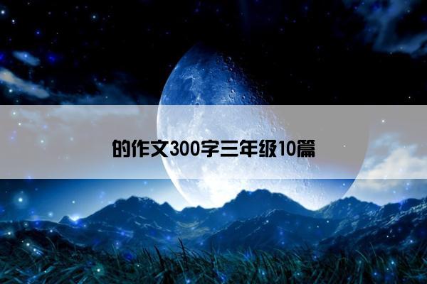 的作文300字三年级10篇