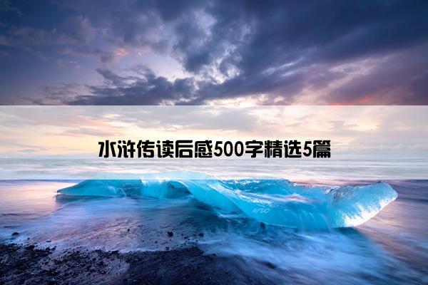 水浒传读后感500字精选5篇