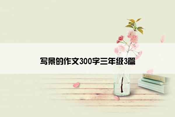 写景的作文300字三年级3篇