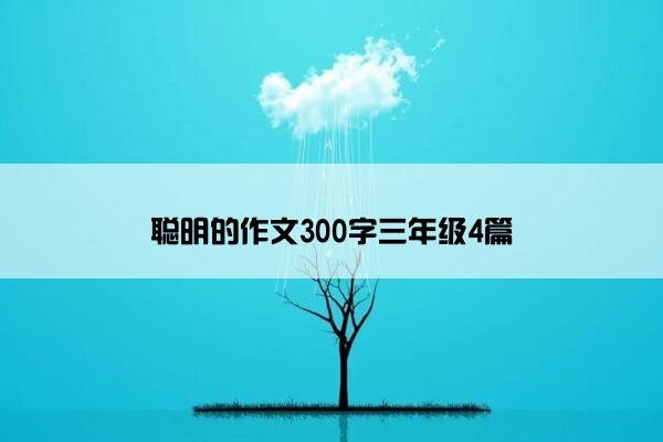 聪明的作文300字三年级4篇