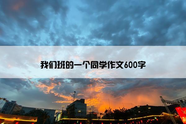 我们班的一个同学作文600字