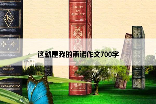 这就是我的承诺作文700字