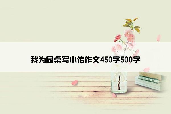 我为同桌写小传作文450字500字